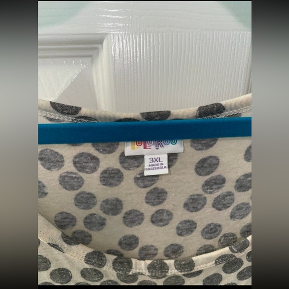 LuLaRoe 3xl Cream & Gray Polkadots Nicole Dress - Picture 4 of 7